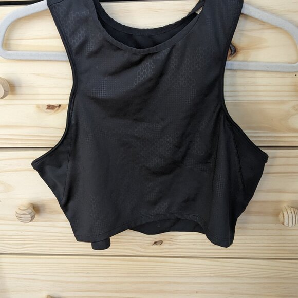Adidas Climalite sports bra black crop top with snake skin pattern - Picture 4 of 9